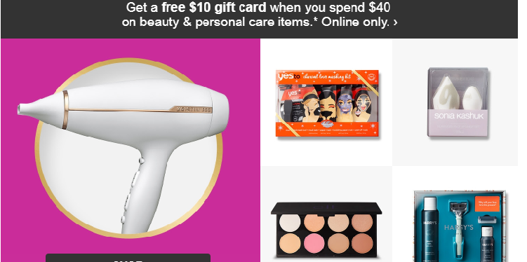 Target: Get a FREE $10 Gift Card When You Spend $40 on Beauty Items! Online & Today Only!