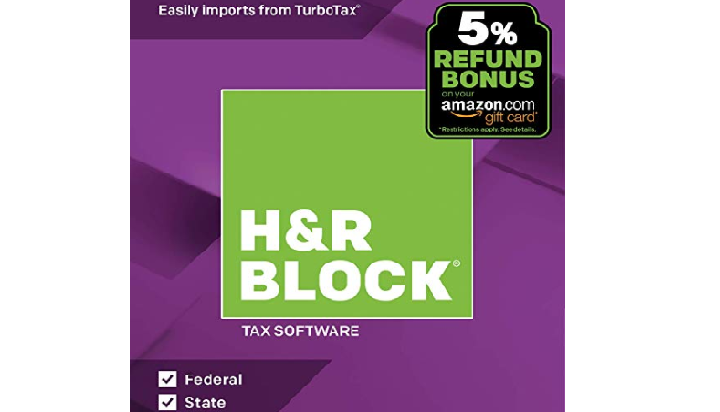 H&R Block Tax Software Deluxe + State 2018 with 5% Refund Bonus Offer Only $18! (Reg. $45)