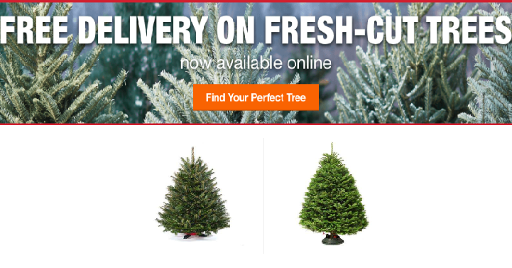 Home Depot: FREE Delivery on Fresh Cut Christmas Trees!
