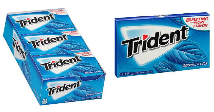 Trident Original Flavor Sugar Free Gum 12 Packs (168 Pieces Total) Only $5.23 Shipped!