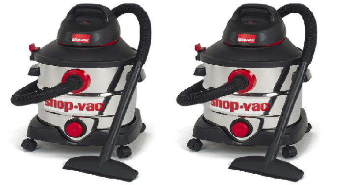 Shop-Vac 8 gallon 6.0 Peak HP Stainless Wet Dry Vacuum Only $58.31 Shipped! (Reg. $100)