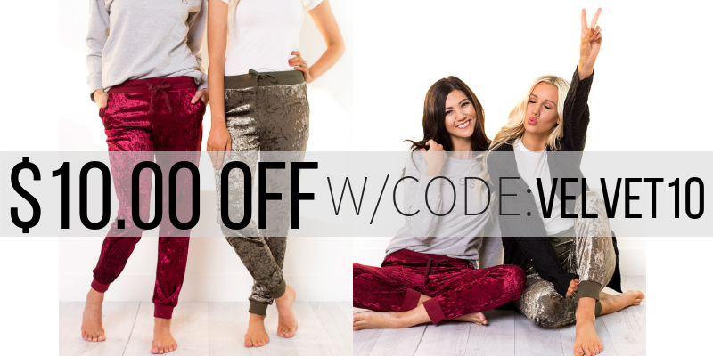 Cents of Style: CUTE Velvet Leggings and Joggers – $10 Off + FREE Shipping!
