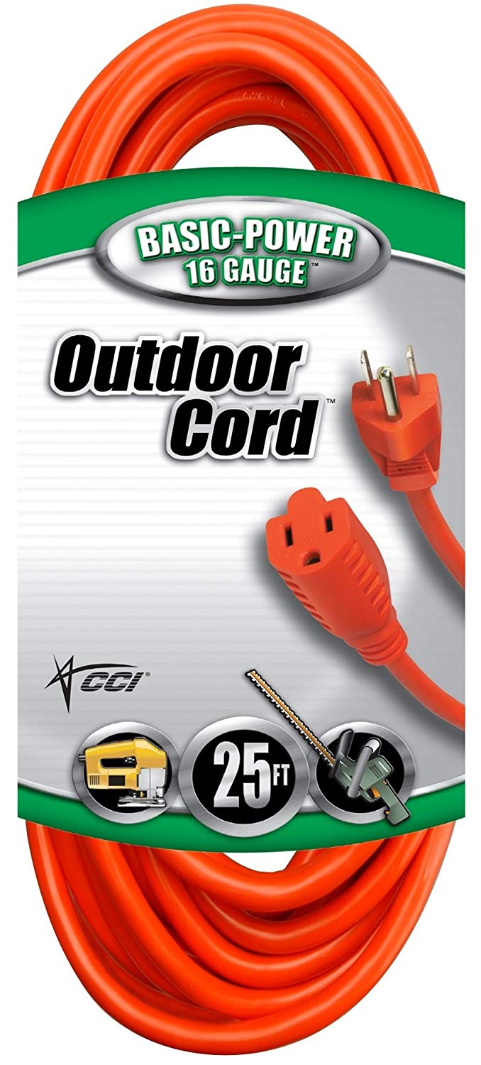 Coleman Cable Vinyl Outdoor Extension Cord (3 Prong Plug) 25 Ft Only $6.97!