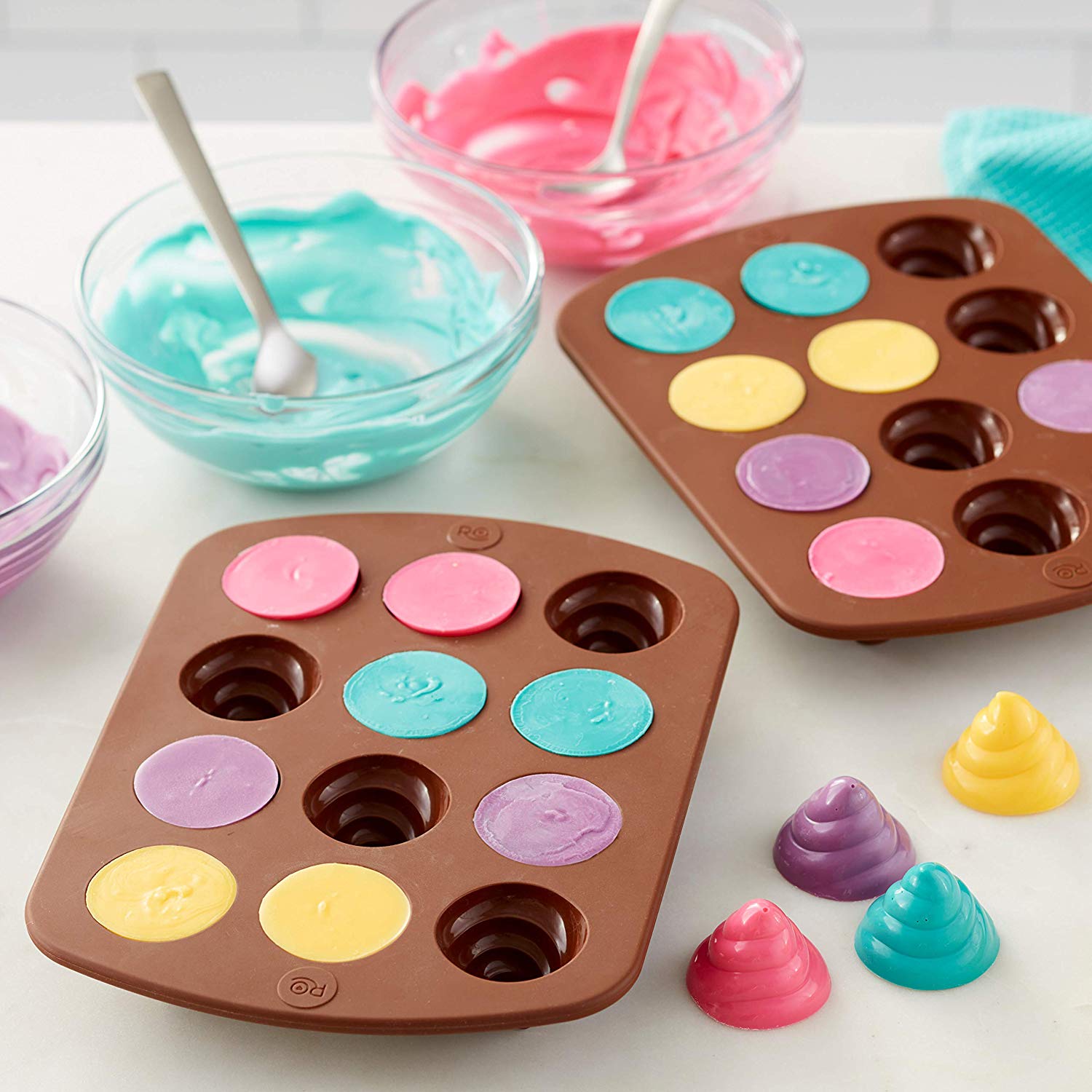 Wilton 12 Cavity Silicone Swirl Candy Molds (2 Pack) Only $5.06!