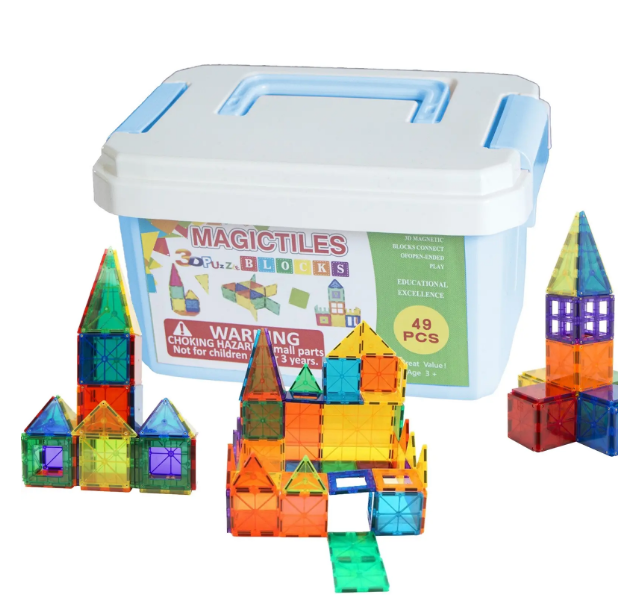 Magnetic Toy Tiles (49 Pieces) – Only $18.99!