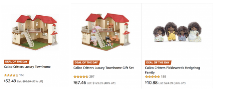 Save Over 50% On Select Calico Critters Today Only On Amazon!