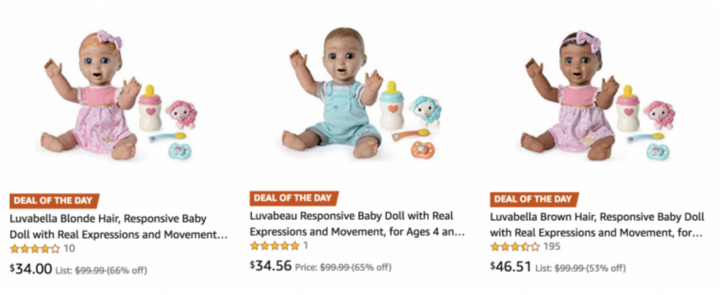 Luvabella & Luvabeau Responsive Dolls Up To 65% Off Today Only!