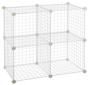 AmazonBasics 4 Cube Wire Storage Shelves – White $14.58!