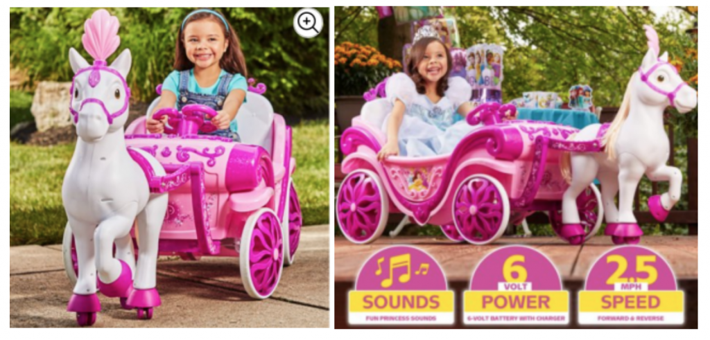 Disney Princess Royal Horse and Carriage Girls 6V Ride-On $98.00! (Reg. $199.00)