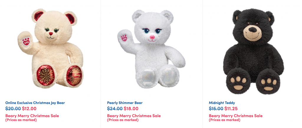 Build-A-Bear: FREE Shipping & Beary Merry Christmas Sale! Bears As Low As $12.00!