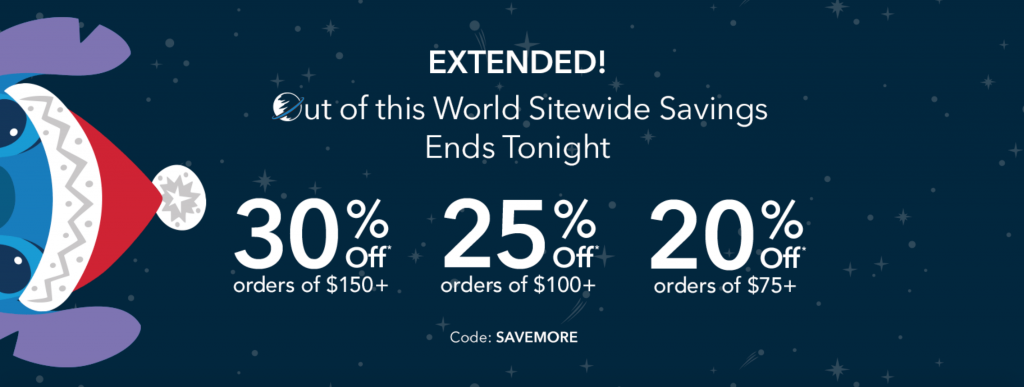 Sitewide Savings & Last Day For Ground Shipping at Shop Disney!