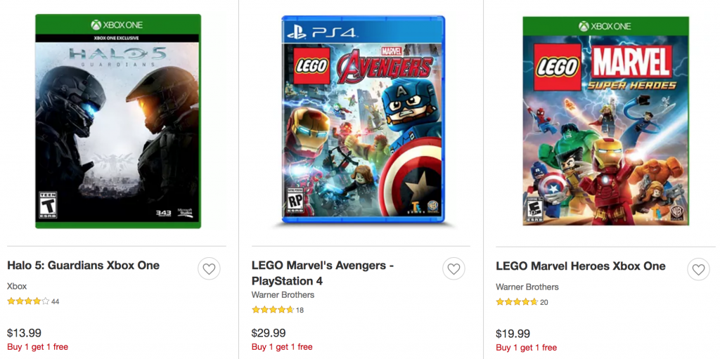 Buy 1 Get 1 FREE Select Video Games At Target!