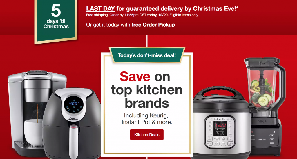 Target: Last Day For Guaranteed Delivery For Christmas & Save On Top Kitchen Brands!