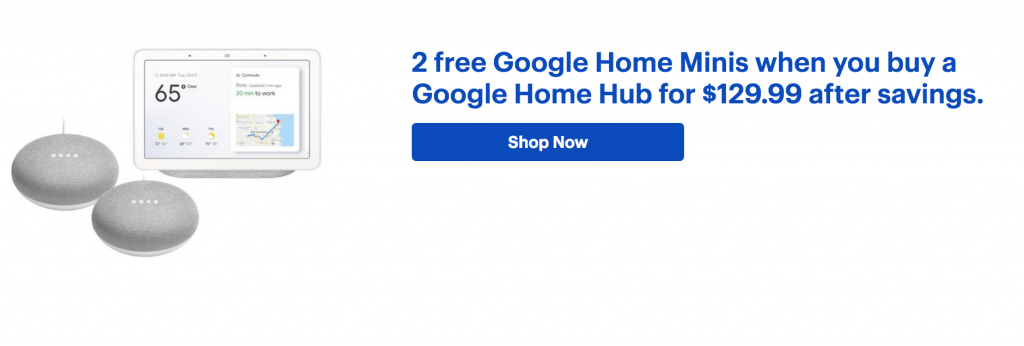 Google Home Hub with Google Assistant $129.99! Plus, 2 FREE Google Home Minis Today Only!