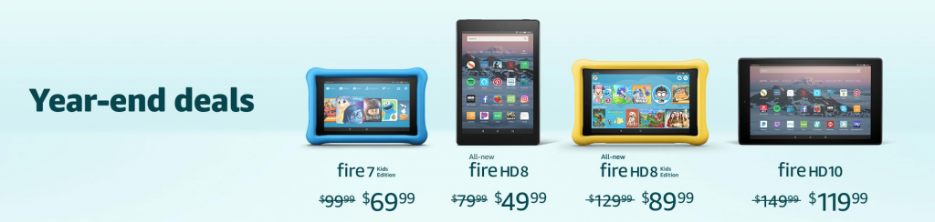 Amazon: Year End Deals On Fire Tablets! Prices As Low As $49.99! Same As Black Friday!