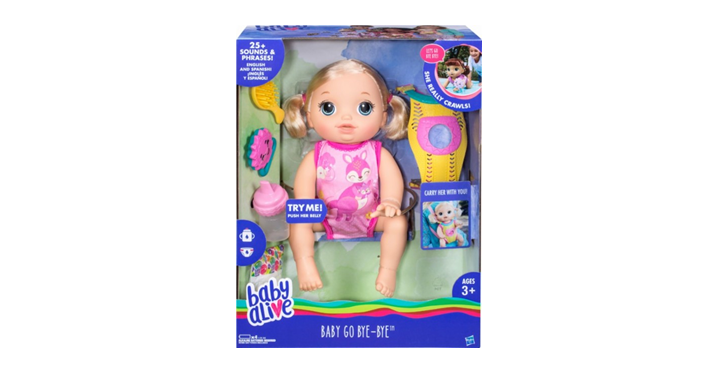 Baby Alive Baby Go Bye-Bye Baby Doll – Just $19.99!