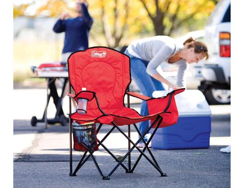 Coleman Portable Camping Quad Chair with 4-Can Cooler – Only $19!
