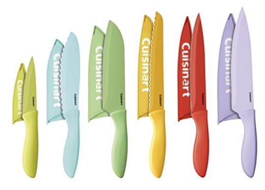 Cuisinart Advantage Color Collection 12-Piece Knife Set with Blade Guards – Only $14.39!
