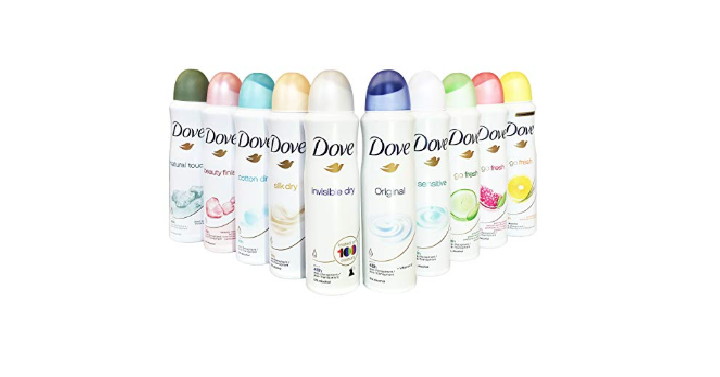 Dove Antiperspirant Spray Deodorant For Women 150 ml ( Pack of 10 ) Only $29.90 Shipped!