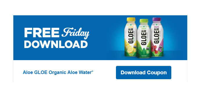 FREE Aloe GLOE Organic Aloe Water! Download Coupon Today!