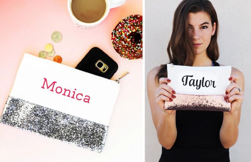 Personalized Glitter Clutch – Only $7.99!
