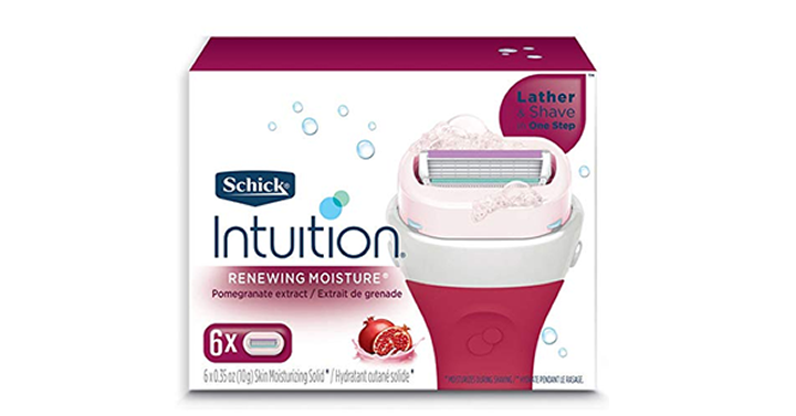 Schick Intuition Renewing Moisture Razor Blade Refills for Women with Pomegranate Extract – 6 Count – Just $11.87!