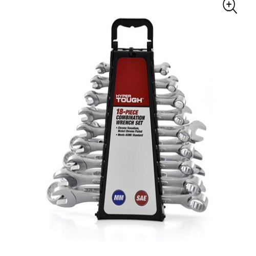 Hyper Tough 18-Piece Combination Wrench Set Only $10!!