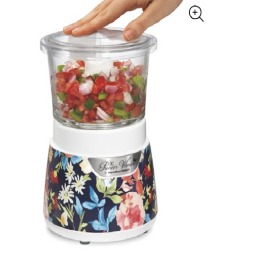Pioneer Woman 3 Cup Stack & Press Glass Bowl Chopper Fiona Floral Only $19.88! (Reg. $40)