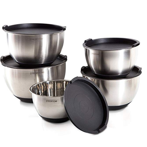 PriorityChef 5 Piece Stainless Steel Mixing Bowls With Lids Only $39.95 Shipped! (Reg. $79.95)