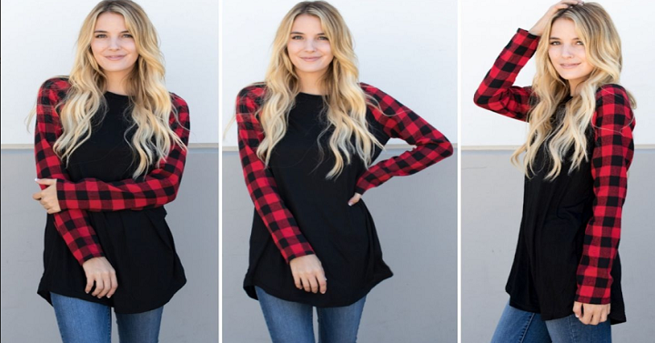 Red & Black Plaid Tunic for Only $16.99!! (Reg. $40.99)