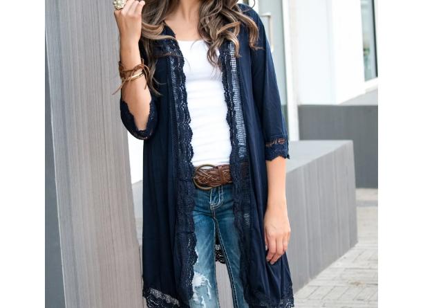 Lace Trim Cardigan – Only $16.99!