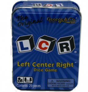 LCR® Left Center Right™ Dice Game – Blue Tin $7.96