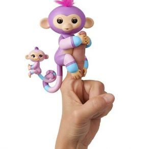 WowWee Fingerlings Baby Monkey & Mini BFFs Violet and Hope (Blue), Mauve $9.84!