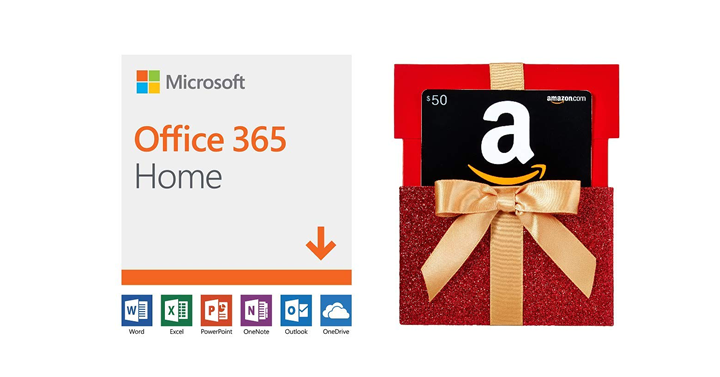Free $50 Amazon.com Gift Card with Purchase of Microsoft Office 12-month subscription – Just $99.99!