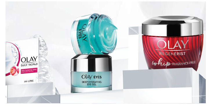FREE Sample of Olay Whips, Deep Hydrating Eye Gel & Daily Facial Cleansing Cloths!