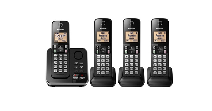 Panasonic 4-Handset Single-Line DECT 6.0 Phone With Answering Machine Only $39.95 Shipped! (Reg. $90)