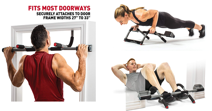 Perfect Fitness Multi-Gym Doorway Pull Up Bar Only $27.99!