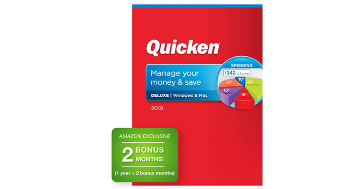 Quicken Deluxe 2019 Personal Finance Software 1-Year + 2 Bonus Months – Just $27.50!
