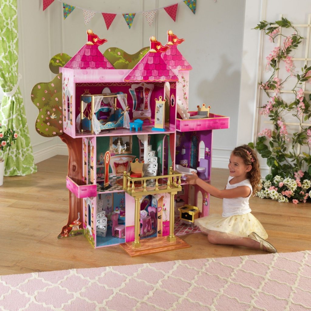 Storybook Mansion Dollhouse with 14-Piece Furniture & Accessory Set—$79.99! Perfect for Barbie Dolls!
