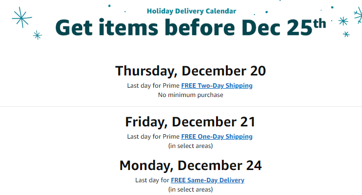 There’s Still Time With Amazon Prime! LAST DAY for 2-Day Shipping!