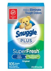 Snuggle Plus Super Fresh Fabric Softener Dryer Sheets with Static Control and Odor Eliminating Technology, 105 Count – $3.97!