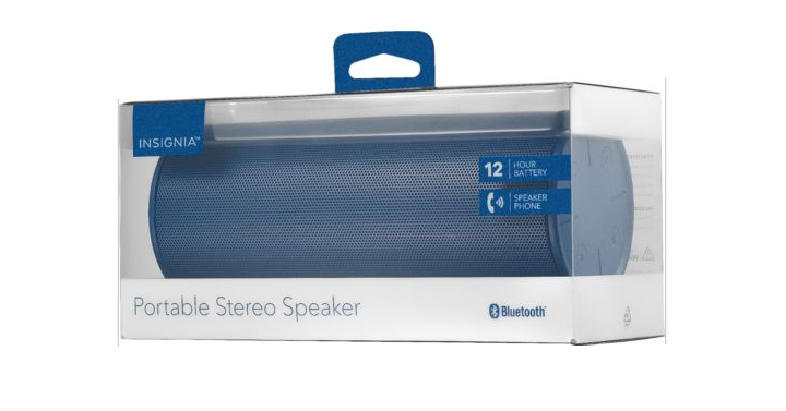 Insignia- WAVE 2 Portable Bluetooth Speaker Only $9.99 Shipped! (Reg. $40)