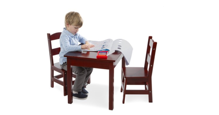 Melissa & Doug Solid Wood Kids Table and 2 Chairs Set Only $69.98 Shipped! (Reg. $105)