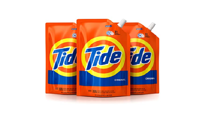 Tide Liquid Laundry Detergent Smart Pouch 48 oz. pouches (3 pack) Only $13.09 Shipped!