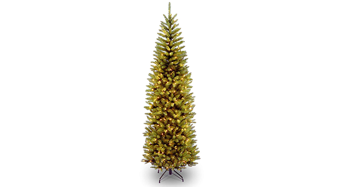 National Tree 7.5 Foot Kingswood Fir Pencil Tree with 350 Clear Lights – Just $79.09!