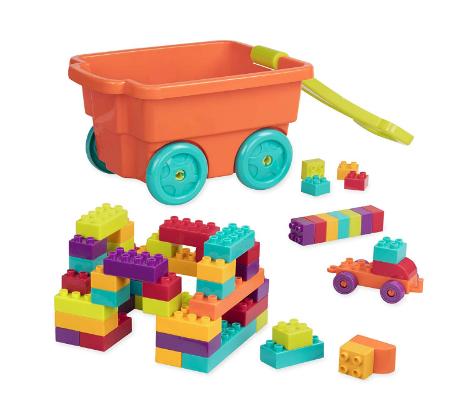 Wagon and Building Toy Blocks for Toddlers (54 pieces) – Only $13.95!