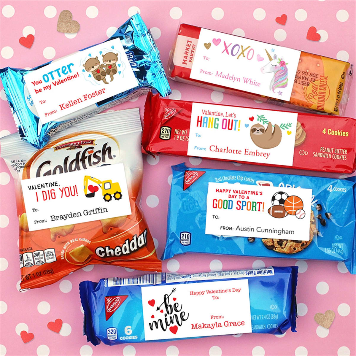 Personalized Valentine’s Labels (Set of 28) Only $5.95!