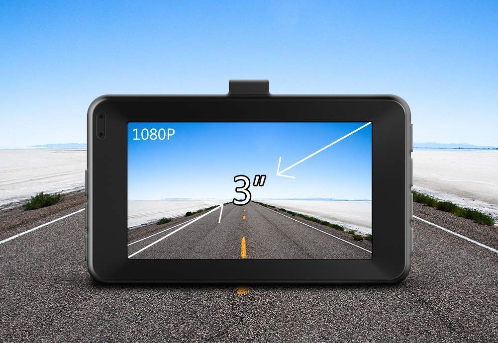 Crosstour Dash Cam With 3″ LCD Screen Only $37.99!