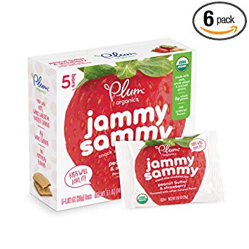 Plum Organics PB & Strawberry Jammy Sammy Organic Kids Snack Bars, 30-ct Only $15.50!