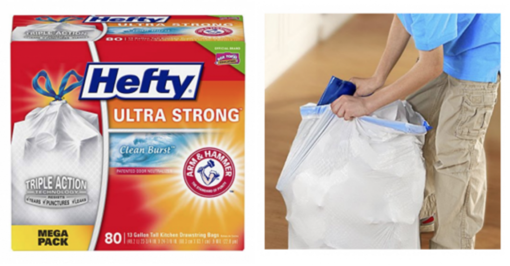 Hefty Ultra Strong Trash Bags Clean Burst 13-Gallon 80-Count Just $9.08 Shipped!